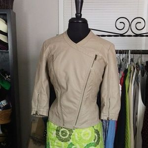 Bar III Vegan Leather Moto Jacket